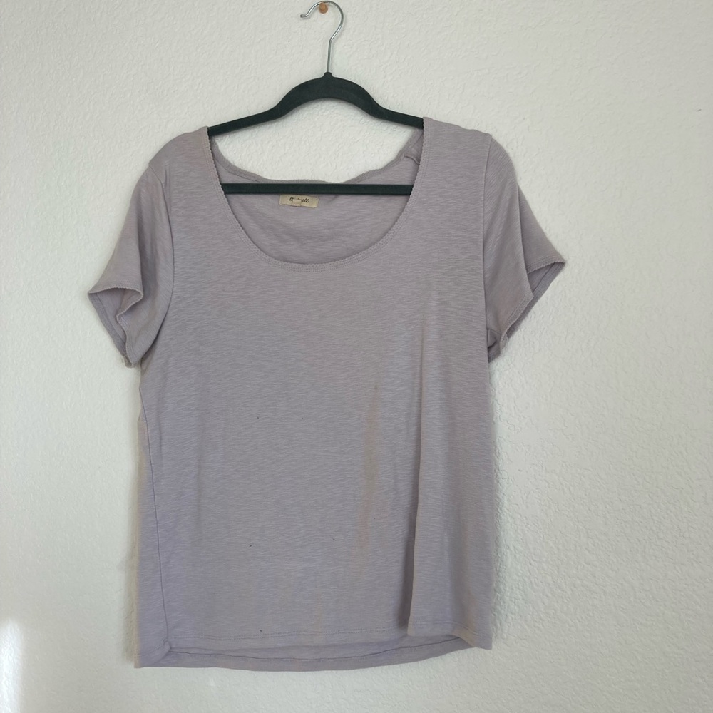 Purple lilac madewell size XL short sleeve top shirt